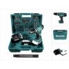 Makita HP 457 DWE 10 Akku Schlagbohrschrauber 18 V 42 Nm G-Serie + 2x Akku 1,5 Ah + Ladegerät + 74 Tlg. Set + TOOLBROTHERS Zollstock