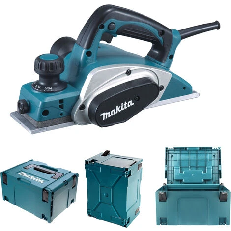 Makita Falzhobel Im MAKPAC KP0800J Hobelmaschine Hobelbreite 82mm Geräuscharm 1 Makita Falzhobel Im MAKPAC KP0800J Hobelmaschine Hobelbreite 82mm Geräuscharm