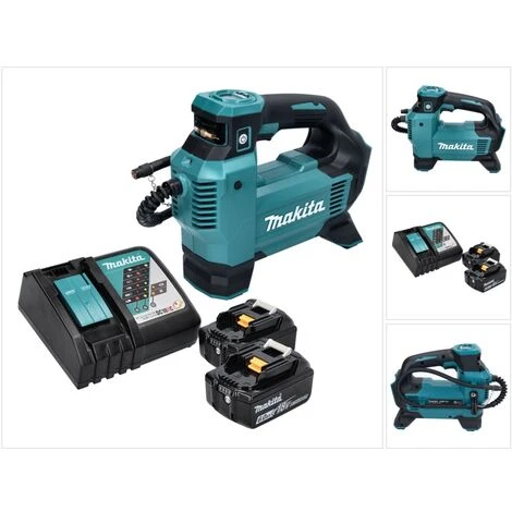 Makita DMP 181 RG Akku Kompressor 18 V 11,1 Bar + 2x Akku 6,0 Ah + Ladegerät 3 Makita DMP 181 RG Akku Kompressor 18 V 11,1 Bar + 2x Akku 6,0 Ah + Ladegerät – Bild 3