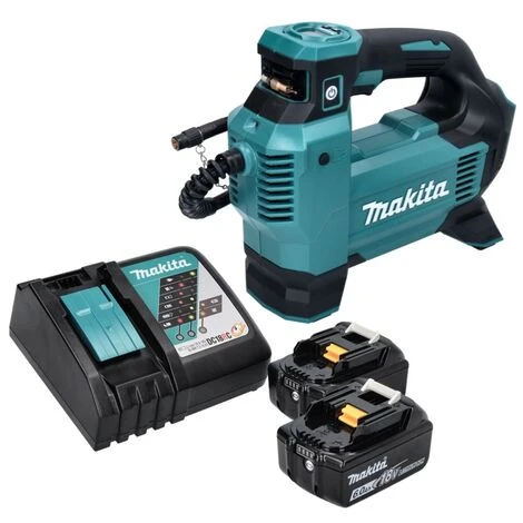 Makita DMP 181 RG Akku Kompressor 18 V 11,1 Bar + 2x Akku 6,0 Ah + Ladegerät 4 Makita DMP 181 RG Akku Kompressor 18 V 11,1 Bar + 2x Akku 6,0 Ah + Ladegerät – Bild 4