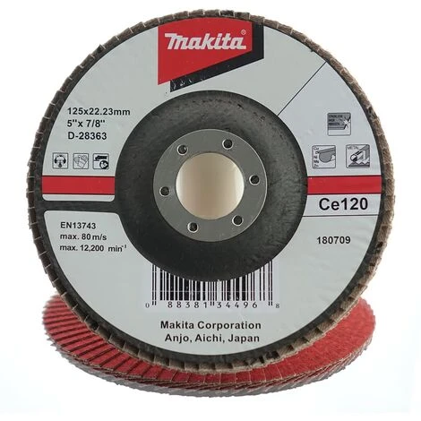 Makita® Zubehör Fächerschleifscheiben Für Metall Ø 125 Mm K 120 - D-28363 1 Makita® Zubehör Fächerschleifscheiben Für Metall Ø 125 Mm K 120 - D-28363