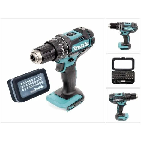 Makita DHP 482 Z Akku Schlagbohrschrauber 18 V 62 Nm + Bit Set 31 Tlg. ( D-30667 ) 4 Makita DHP 482 Z Akku Schlagbohrschrauber 18 V 62 Nm + Bit Set 31 Tlg. ( D-30667 ) – Bild 4