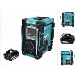 Makita DMR 301 T1 Akku Baustellenradio 12 V Max. - 18 V DAB / DAB+ / Bluetooth + 1x Akku 5,0 Ah - Ohne Ladegerät