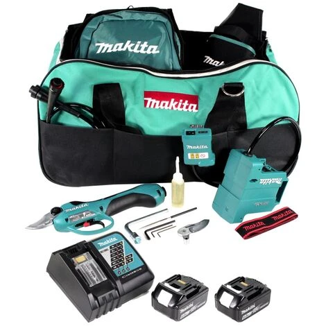 Makita DUP 361 RG Akku Rebschere Astschere 36 V ( 2x 18 V ) + 2x Akku 6,0 Ah + Ladegerät + Tasche 4 Makita DUP 361 RG Akku Rebschere Astschere 36 V ( 2x 18 V ) + 2x Akku 6,0 Ah + Ladegerät + Tasche – Bild 4
