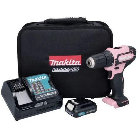 Makita DF 333 DSAP1 Akku Bohrschrauber 12 V 30 Nm Pink + 1x Akku 2,0 Ah + Ladegerät + Tasche 3 Makita DF 333 DSAP1 Akku Bohrschrauber 12 V 30 Nm Pink + 1x Akku 2,0 Ah + Ladegerät + Tasche – Bild 3