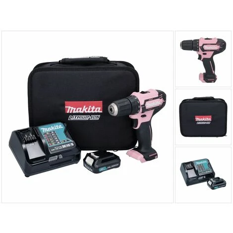 Makita DF 333 DSAP1 Akku Bohrschrauber 12 V 30 Nm Pink + 1x Akku 2,0 Ah + Ladegerät + Tasche 4 Makita DF 333 DSAP1 Akku Bohrschrauber 12 V 30 Nm Pink + 1x Akku 2,0 Ah + Ladegerät + Tasche – Bild 4