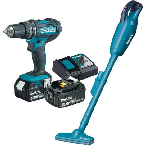 Makita Akku-Kombo-Kit Im Karton DHP482Z+DCL181FZ+2xAkku 18V 3,0Ah+Ladeg.DC18RC (DLX2422) 1 Makita Akku-Kombo-Kit Im Karton DHP482Z+DCL181FZ+2xAkku 18V 3,0Ah+Ladeg.DC18RC (DLX2422)
