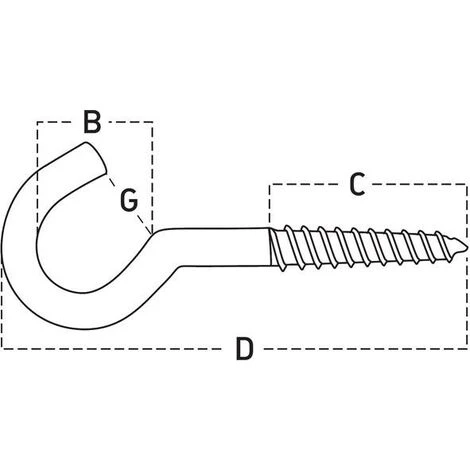 MAKITA Art.11 Schraubhaken Geb.zn 11/100x4,8, 100 Stück 2 MAKITA Art.11 Schraubhaken Geb.zn 11/100x4,8, 100 Stück – Bild 2