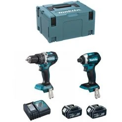 MAKITA Kit DLX2181TJ (DHP484 + DTD154 + 2 X 5,0 Ah + DC18RC + MAKPAC 3)
