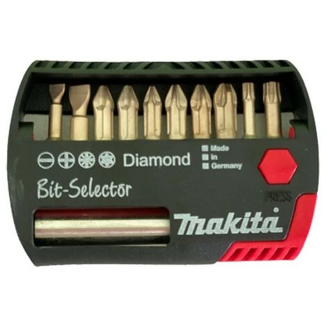 Makita Bit Selector Diamond 10tlg. P-38750 Bit-Set 1 Makita Bit Selector Diamond 10tlg. P-38750 Bit-Set
