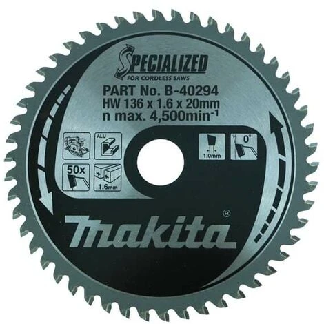 Makita B-4294 Sägeblatt Alu 13621.6 5T G 1 Makita B-4294 Sägeblatt Alu 13621.6 5T G
