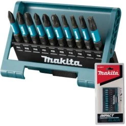 Makita Bit-Sortiment Bit-Set Satz 10tlg. PH/PZ/T 50mm Impact Black
