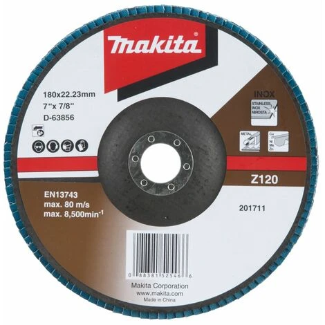 MAKITA Fächerschleifscheibe 180mm Z120 | D-63856 1 MAKITA Fächerschleifscheibe 180mm Z120 | D-63856