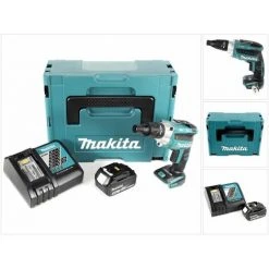 Makita DFS 251 RT1J 18 V Li-Ion Trockenbauschrauber Brushless Im Makpac Mit 1x BL1850 B 5,0 Ah Akku Und DC18RC Ladegerät