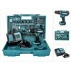 Makita DHP 482 SGX5 Akku Schlagbohrschrauber 18 V 62 Nm + 1x Akku 6,0 Ah + Ladegerät + 101 Tlg. Zubehör Set + Koffer