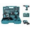 Makita DHP 453 STX5 Akku Schlagbohrschrauber 18 V 42 Nm + 1x Akku 5,0 Ah + Ladegerät + 101 Tlg. Zubehör Set + Koffer
