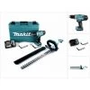 Makita DF 457 DWE Akku Bohrschrauber 18 V 42 Nm G-Serie + Makita UH 522 DZ Akku Heckenschere 18 V 52 Cm + 2x Akku 1,5 Ah + Ladegerät + Koffer