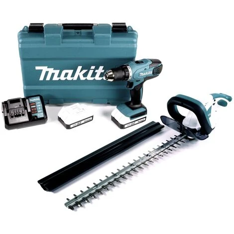 Makita DF 457 DWE Akku Bohrschrauber 18 V 42 Nm G-Serie + Makita UH 522 DZ Akku Heckenschere 18 V 52 Cm + 2x Akku 1,5 Ah + Ladegerät + Koffer 2 Makita DF 457 DWE Akku Bohrschrauber 18 V 42 Nm G-Serie + Makita UH 522 DZ Akku Heckenschere 18 V 52 Cm + 2x Akku 1,5 Ah + Ladegerät + Koffer – Bild 2
