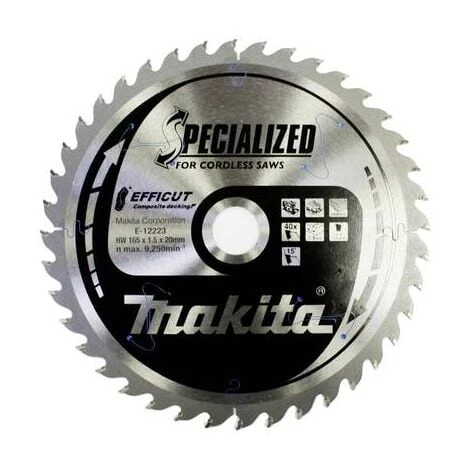 MAKITA E-12223 KREISSÄGEBLATT 165 X 20 X 1,5 MM ZÄHNEZAHL: 40 1 ST 1 MAKITA E-12223 KREISSÄGEBLATT 165 X 20 X 1,5 MM ZÄHNEZAHL: 40 1 ST