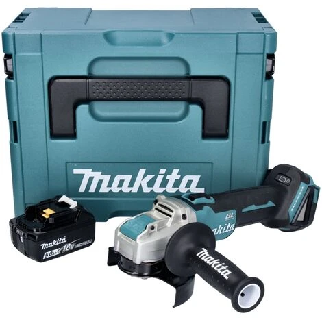 Makita DGA 521 T1X1J Akku Winkelschleifer 18 V 125 Mm X-LOCK Brushless + 1x Akku 5,0 Ah + Makpac - Ohne Ladegerät 2 Makita DGA 521 T1X1J Akku Winkelschleifer 18 V 125 Mm X-LOCK Brushless + 1x Akku 5,0 Ah + Makpac - Ohne Ladegerät – Bild 2