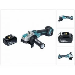Makita DGA 521 G1X1 Akku Winkelschleifer 18 V 125 Mm X-LOCK Brushless + 1x Akku 6,0 Ah - Ohne Ladegerät