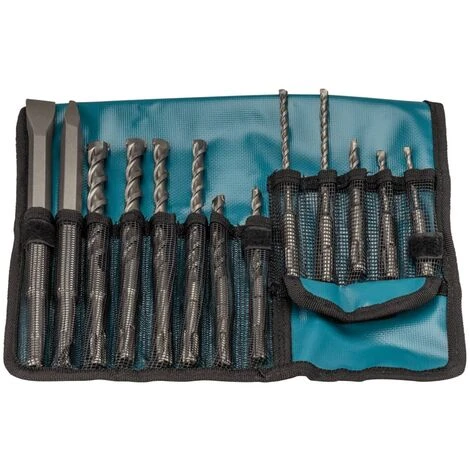 13-tlg. Bohrer- Und Meißel-Set Silber Makita 1 13-tlg. Bohrer- Und Meißel-Set Silber Makita