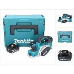 Makita DKP 180 T1J Akku Hobel 18 V 82 Mm + 1x Akku 5,0 Ah + Makpac - Ohne Ladegerät
