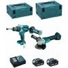 MAKITA Kit DLX2130TJ2 (DGA504 + DHP481 + 2 X 5,0 Ah + DC18RC + MAKPAC 2 + MAKPAC 3)